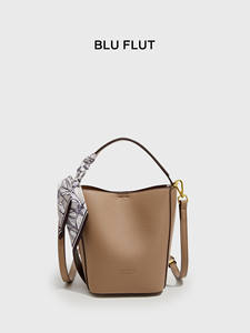 Bolso Tipo Cubo de Cuero Genuino Simple y Versátil para Mujer, Estilo 2026, con Cierre de Cremallera, para Uso Diario - Product Image 2