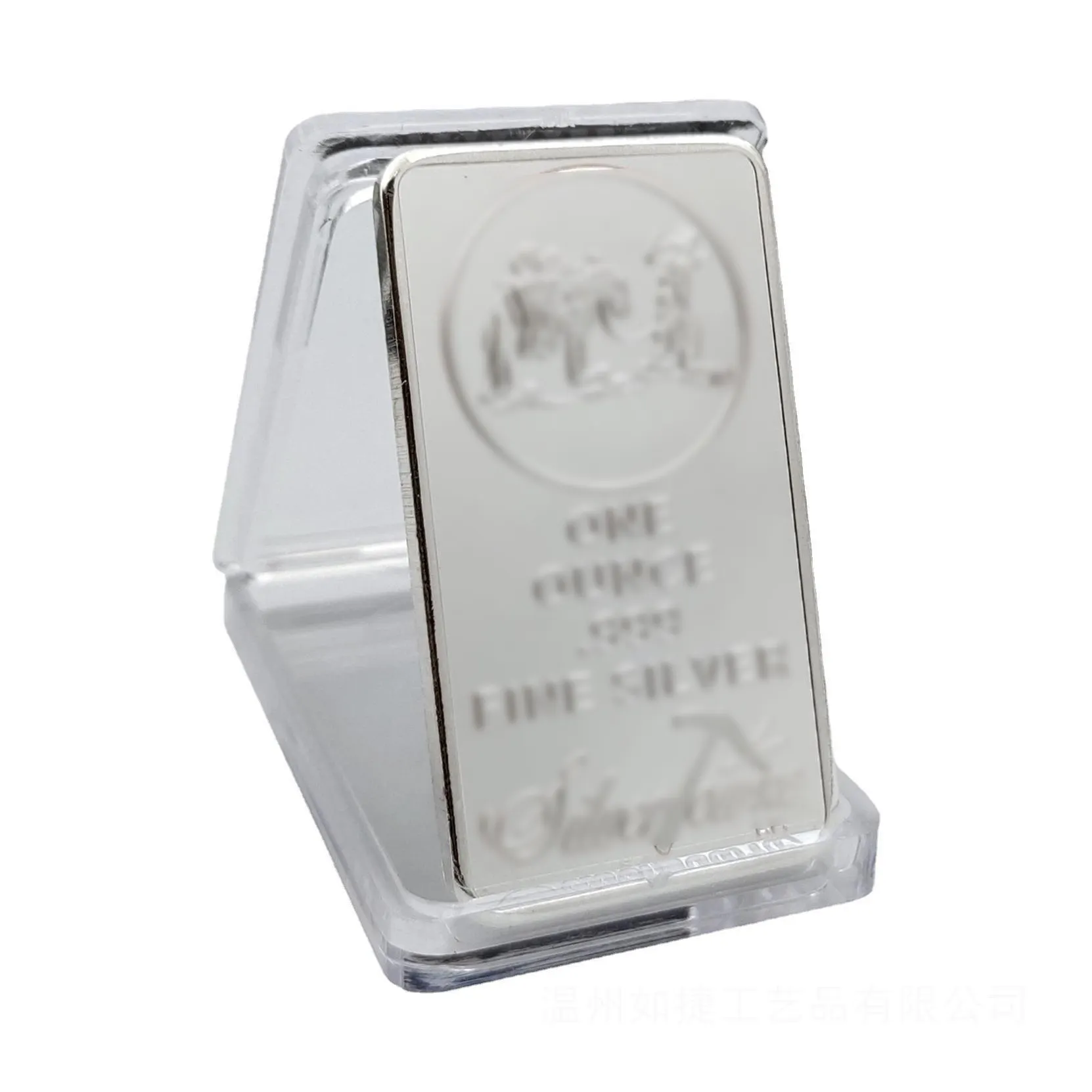 Moneda conmemorativa de recuerdo de Estados Unidos de buena calidad, barra de plata 999 falsa de 1oz, chapado de acero inoxidable, barra de plata, artesanías de Metal