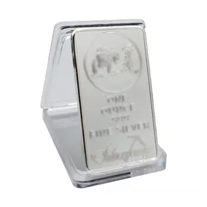 Good Quality United States Prospector Commemorative Coin Fake 1oz 999 Silver Bar Stainless Steel Plating Silver Bar Metal Crafts