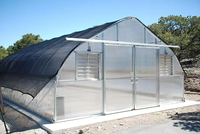 Serre de jardin monopente en PE de grande taille CHOYUEH avec kit de fabrication de ventilation de toit