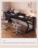 Bureau d'ordinateur en bois écologique avec tiroir de rangement, design minimaliste pour bureau à domicile, étude, petit appartement, chambre, jeux et travail
