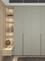 Mobilier moderne en fibre de densité moyenne pratique belle peinture solide garde-robe fonction de stockage porte en MDF pour chambre à coucher