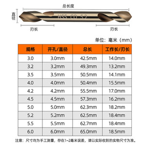 Foret hélicoïdal double embout Zhuo Jiang M35 haute teneur en cobalt pour le perçage des métaux - Product Image 2