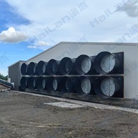 Ventilateur d'extraction axial robuste de 57 pouces à pression négative pour poulailler, élevage de bétail, ferme
