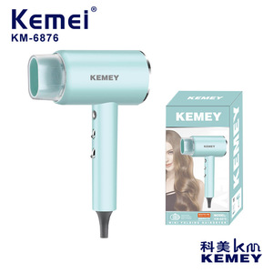 Kemey Mini Foldable <b>Hair</b> <b>Dryer</b> Emerald Color Ac Motor Portable <b>Travel</b> Grade Constant Temperature <b>Hair</b> <b>Dryer</b> - Product Image 3