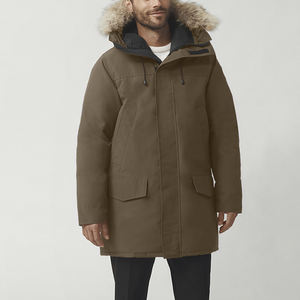 <span class=keywords><strong>Manteau</strong></span> Long d'<span class=keywords><strong>Hiver</strong></span> pour Hommes, Imperméable et Coupe-Vent, Doudoune Chaude, Parka avec Col Fourrure, Fermeture Éclair, Respirante, Écologique, pour Extérieur, avec Capuche - Product Image 4