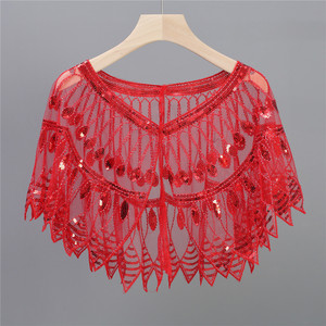 1920S Châu Âu Và Mỹ Retro Đảng Tiệc Wedding Dress Cape Evening Gown Sequin Khăn Choàng Khăn Cho Phụ Nữ - Product Image 5