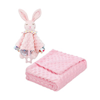 Ensemble cadeau pour bébé, couverture d'emmaillotage pour nourrissons, serviettes et couvertures, jouets apaisants pour le sommeil, peluche, ensemble de literie pour bébé