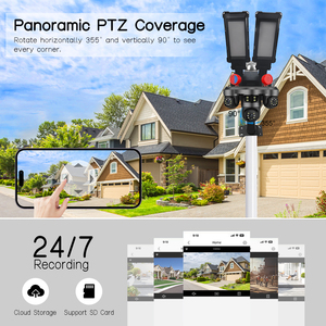 Shenzhen Factory Direct Supply New Design All in One Solar Street <strong>Light</strong> <strong>Camera</strong> 4G PTZ <strong>Security</strong> with Motion Alert for Parking Lot - Product Image 5