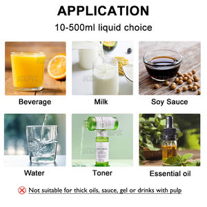 HZPK Cosmetic Water Essential Oil Bottle 4 Head Semi Automatic <strong>Liquid</strong> Filling Machine <strong>Liquid</strong> With Conveyor 330ml - Product Image 2