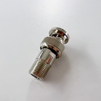 Conector Coaxial RF BNC Macho a Conector Hembra F, Adaptador para CCTV CAT 75 Ohm
