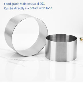 Mix stile rotondo in acciaio inox Mousse anello biscottino torta break set di cottura strumento di pasticceria stampi per torte - Product Image 5