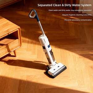 Fregadora de Pisos Eléctrica Vertical de Mano con Motor sin Escobillas de Alto Rendimiento, Tanque Separado para Líquidos y Sólidos, Pantalla LED - Product Image 4