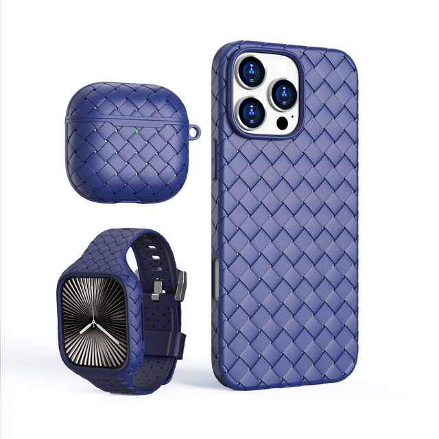 Design Woven Pattern Luxury TPU Phone Case for iPhone 16 15 Pro Max 11 12 13 14 Shockproof Mobile Cover