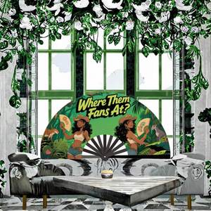 Abanicos Plegables de Bambú Personalizados de 13 Pulgadas con LED, Diseño Musical, Decoración Portátil para el Hogar, Grabado para el Año Nuevo Chino - Product Image 2