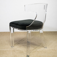 Conception Unique Confortable de Salon Meubles Acrylique Câliner Canapé Chaise de Café À Manger Lucite Clair Chaise Acrylique Chaise