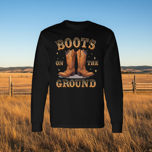 Camiseta de manga larga con diseño country western de Boots On The Ground - Product Image 3