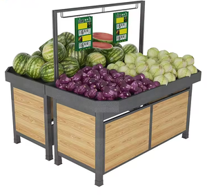 Đa chức năng trái cây tươi và rau siêu thị thép gỗ trái cây và rau kệ nhiều lớp cửa hàng trái cây - Product Image 4