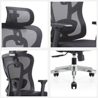 Chaise de bureau de direction testée BIFMA, chaise ergonomique avec support de tête réglable, support lombaire et inclinaison à 130° °   Fauteuil inclinable pour usage de bureau