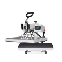 Presse à chaud à sublimation de conception rotative à 360 degrés avec régulation de pression de thermomètre séparée pour plaque chauffante supérieure et inférieure