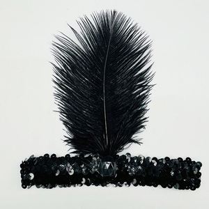 Bandeau à clapet de plumes <span class=keywords><strong>d</strong></span>'autruche en vrac des années 1920 bon marché - Product Image 3