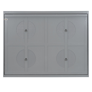 <b>Queen</b> Size Murphy <b>Bed</b> Wall <b>Bed</b> Gray <b>Storage</b> Cabinet <b>With</b> Doors For Small Spaces - Product Image 6