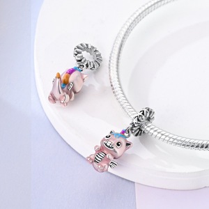 Série Animaux Mignons - Perles Breloques en Argent Sterling S925 <span class=keywords><strong>au</strong></span> Design Original - Accessoires DIY pour la Fabrication de Bracelets et Colliers - Cadeaux - Product Image 5