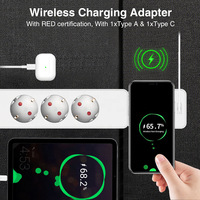 Multiprise blanche Eu 33 + 1 16A 250V sortie multiprise PC rallonge prise d'alimentation avec sans fil avec prise multiple Usb