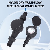 Compteur d'eau mécanique à turbine en nylon pour robinet d'eau froide domestique, utilisation en communautés résidentielles, tailles DN15-DN50