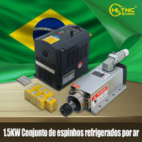 Pengiriman Gratis ke Brazil, Spindle Berpendingin Udara 1.5kw 2.2KW 110V 220V DENGAN Kit VFD, Motor Spindle Penggilingan Logam untuk Router CNC