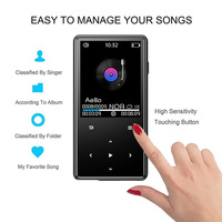 Pemutar MP3 MP4 Layar Sentuh 2.8 Inci untuk Pemutar Radio 5.0, Perekam Suara, Pembaca E-Book 16GB ODM OEM FLAC/WAV/APE