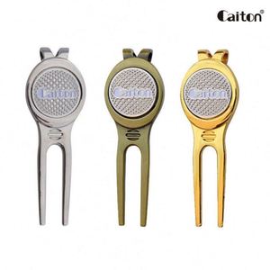 Lote directo Golf Green Fork Suministros de golf Golf Aleación de zinc Regalo Tenedor logo - Product Image 3