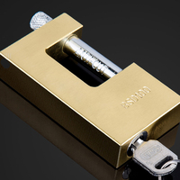 Cadenas rectangulaire en laiton robuste avec cylindre amovible à 3 clés principales
