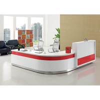 Comptoirs de réception en marbre de surface solide, design moderne, forme carrée, panneau noir