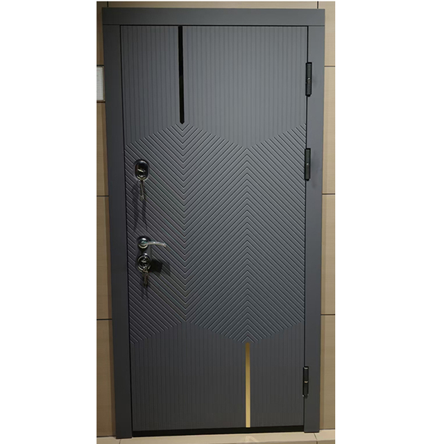 High Quality Modern Waterproof Entrance Door Galvanized Steel Multi Lock System Commercial Use Heat Solution