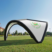 Tente publicitaire gonflable en forme de V, personnalisée en usine, imperméable, résistante aux UV, ignifuge, stand promotionnel, tente en PVC