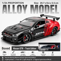 Réveil Voiture Sport GTR Rechargeable USB en Alliage avec LED Son Moteur Brume et Veilleuse