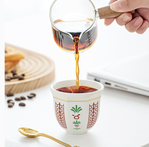 Customizable Tulip Ceramic Tea Cups Saucers Cup Suit Gift Box Islamic Arab Style Hand-Held Cappuccino <b>Mugs</b> for SA UAE Qatar US - Product Image 4