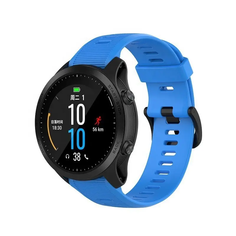 22MM 스포츠 실리콘 시계 스트랩 팔찌 교체 시계 밴드 Garmin 선구자 945 935 Fenix 5