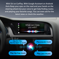 09-16 Linux 8.8" Kablosuz CarPlay Android Auto Araç Radyosu Multimedya Müzik Çalar Ekranı Audi A4 B8 S4 GPS Navigasyon Stereo için