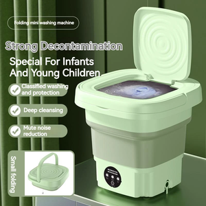 Underwear <b>Socks</b> Fully-automatic Electric Foldable Tub Laundry Washer Portable Mini Folding Washing Machine With Spin Dry 8L - Product Image 2