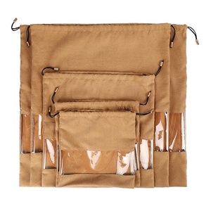 Sac de rangement de luxe en velours avec fenêtre transparente et cordon de serrage pour sacs à main, chaussures, maquillage, vêtements et organisateur de voyage - Product Image 1