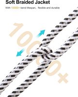 Cable de Audio CableCreation de 3.5mm, Cable Auxiliar en Ángulo Recto de 90 Grados, Cable Estéreo Trenzado con Conectores Macho a Macho Chapados en Oro para Altavoces de Coche
