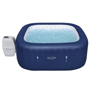 <span class=keywords><strong>Bestway</strong></span> 60048E Bain à remous rectangulaire gonflable avec couvercle en PVC pour 4 à 6 personnes, <span class=keywords><strong>spa</strong></span> de massage, 1,80 m x 1,80 m x 71 cm - Product Image 1
