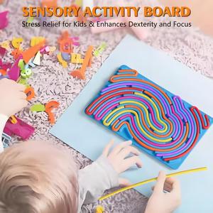 Silicone cảm giác hoạt động Hội Đồng Quản trị với 10 Strings cho <span class=keywords><strong>ADHD</strong></span> & autism stress & lo lắng cứu trợ giáo dục đồ chơi - Product Image 3
