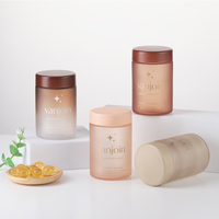 Flacon en verre mat de 120 cc pour vitamines, emballage en vrac de capsules en verre portables, hermétiques et sécurisées pour enfants