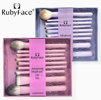 Ensemble de 9 pinceaux de maquillage professionnels pour le visage et les yeux, pinceaux plats pour le fond de teint, la poudre, le blush et les yeux