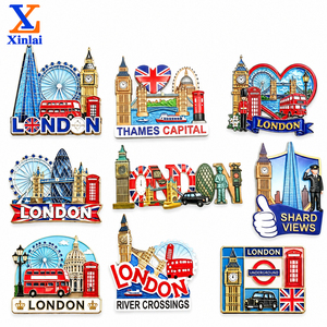 Aimant de réfrigérateur personnalisé de <span class=keywords><strong>Londres</strong></span> en alliage de zinc, aimant en relief 3D, aimant peint à l'émail, souvenir pour les voyages au Royaume-Uni - Product Image 1