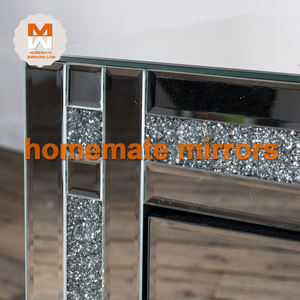 Hot Affordable <strong>Mirrored</strong> 3 Drawer <strong>Nightstand</strong> for Living Spaces - Product Image 4