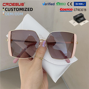 Gafas de Sol Cuadradas Retro con Montura de Metal para Hombre y Mujer, Gafas de Sol Irregulares de Doble Puente, Lentes Anti UV de Lujo, para Playa - Product Image 1